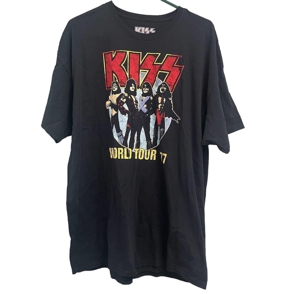 KISS 2XL black t-shirt unisex World Tour 77